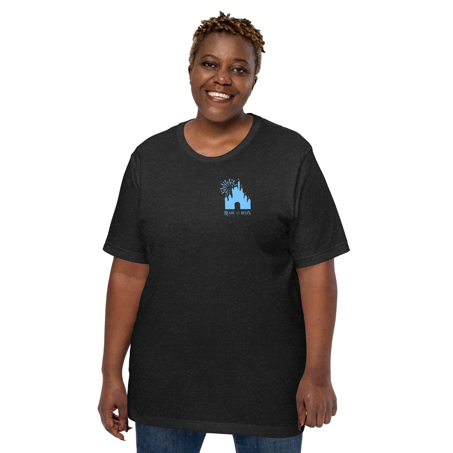 Ready to Begin Corner Style Tee (Blue Castle)