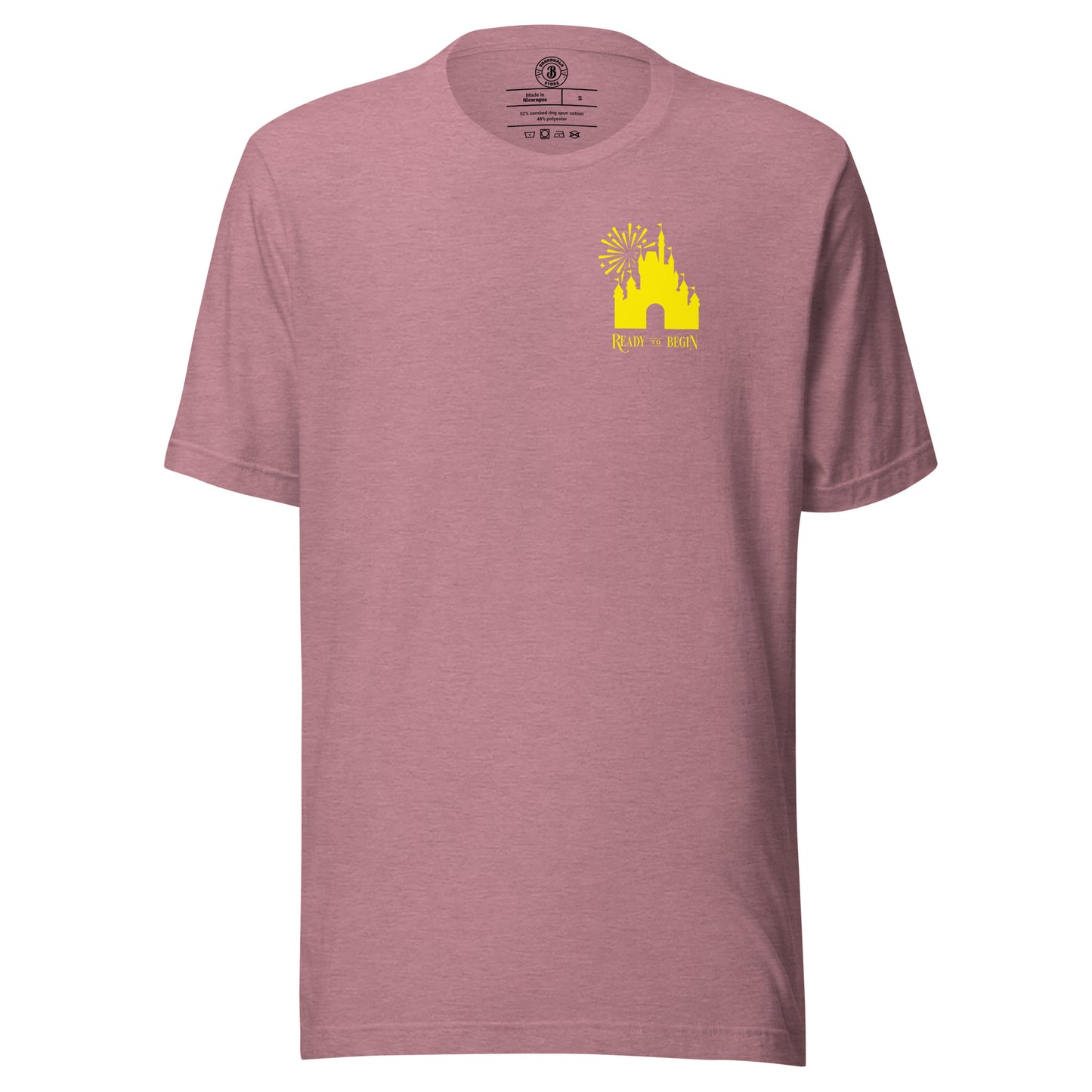 Ready to Begin Corner Style Tee (Yellow Castle)