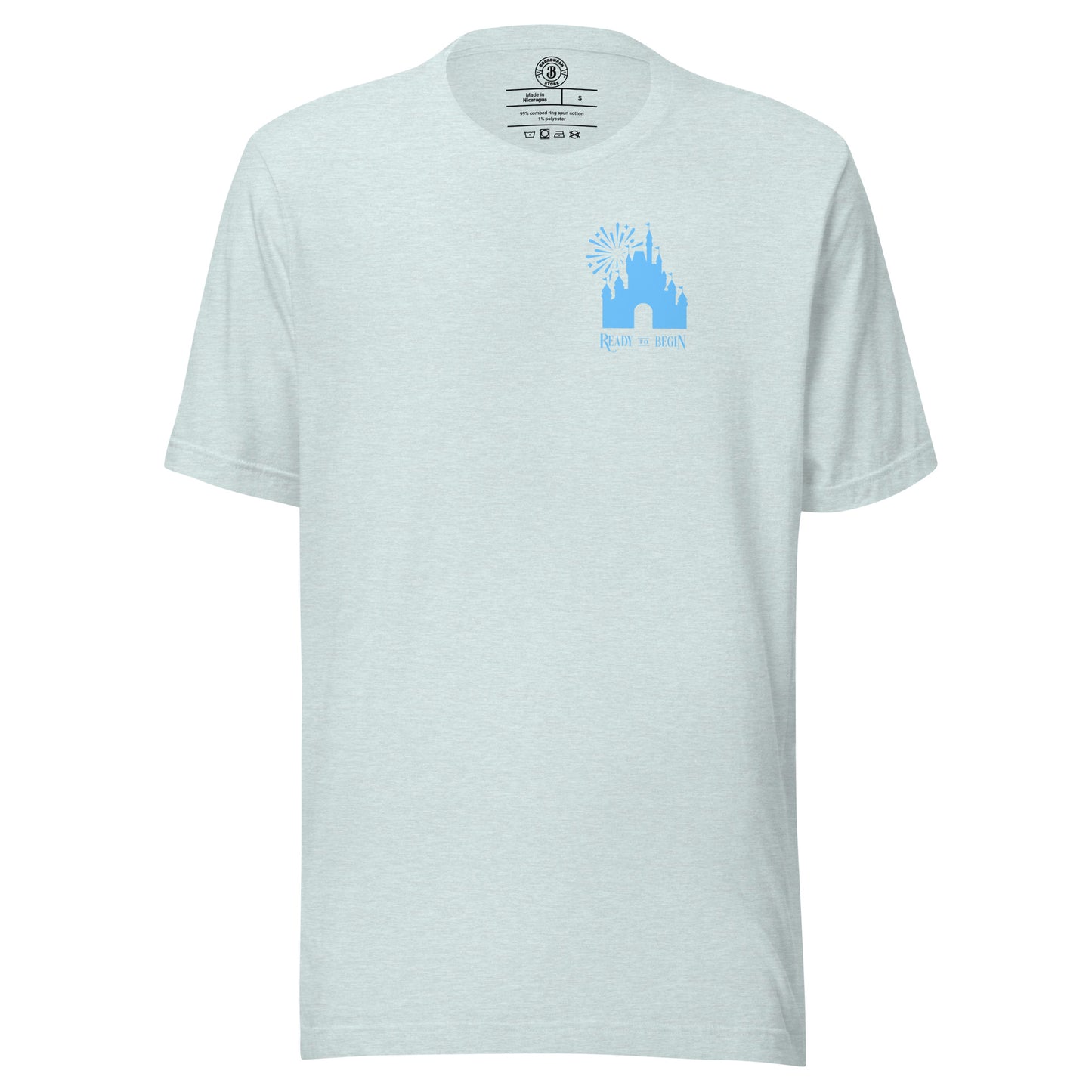 Ready to Begin Corner Style Tee (Blue Castle)