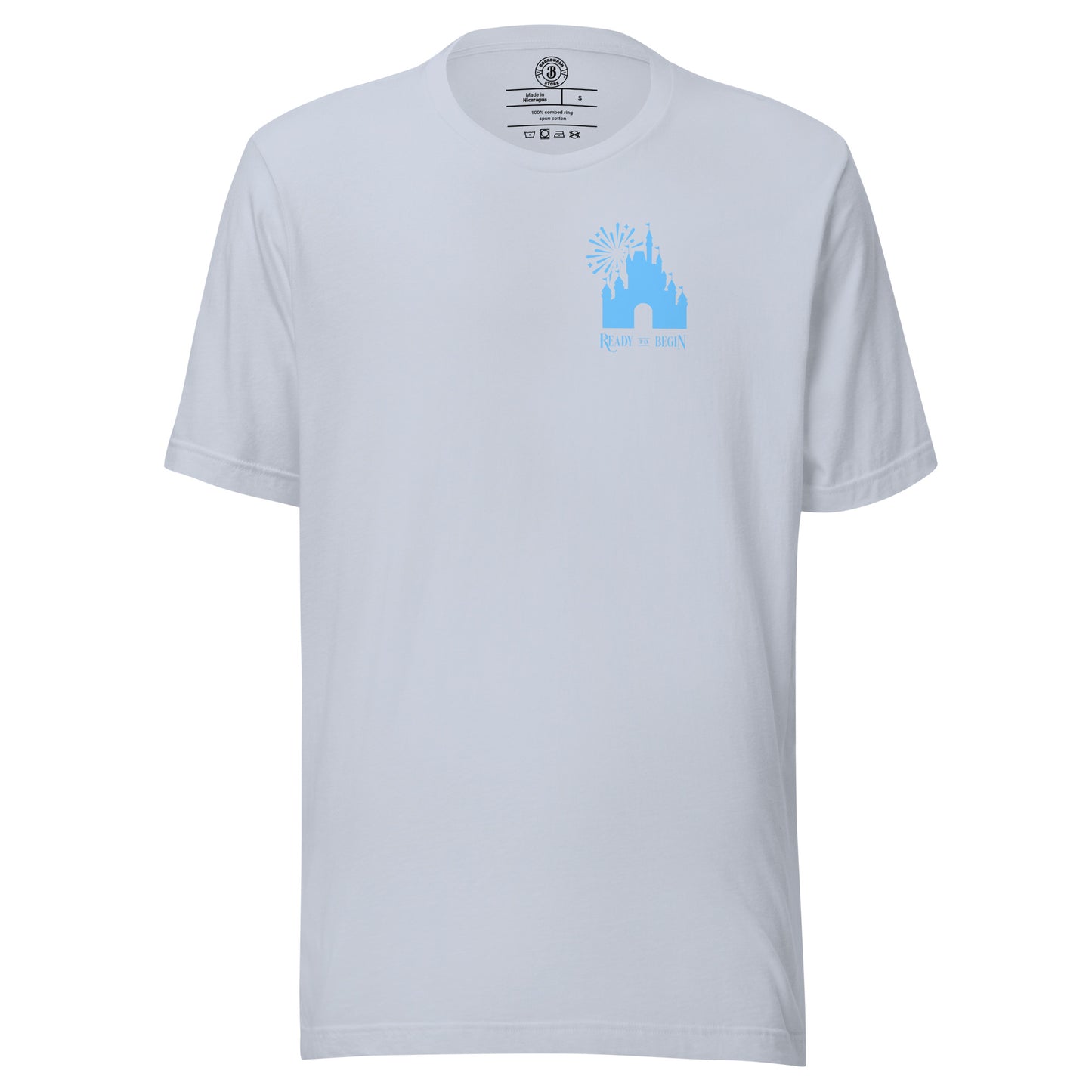 Ready to Begin Corner Style Tee (Blue Castle)
