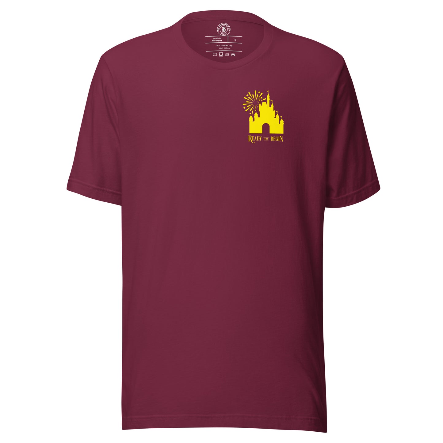 Ready to Begin Corner Style Tee (Yellow Castle)