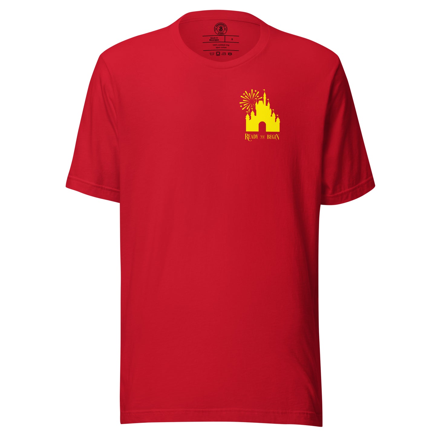 Ready to Begin Corner Style Tee (Yellow Castle)