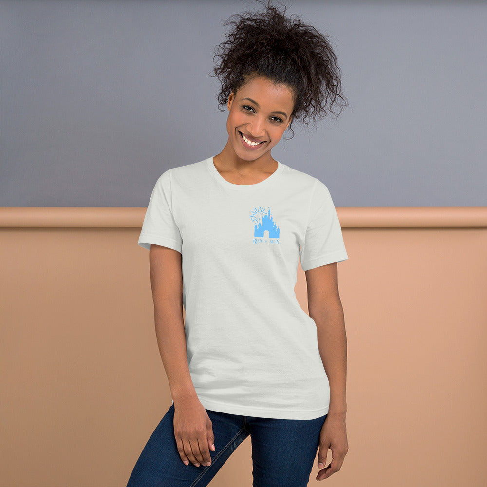 Ready to Begin Corner Style Tee (Blue Castle)