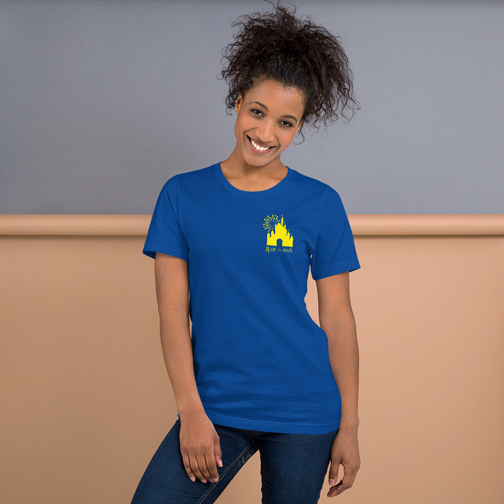 Ready to Begin Corner Style Tee (Yellow Castle)