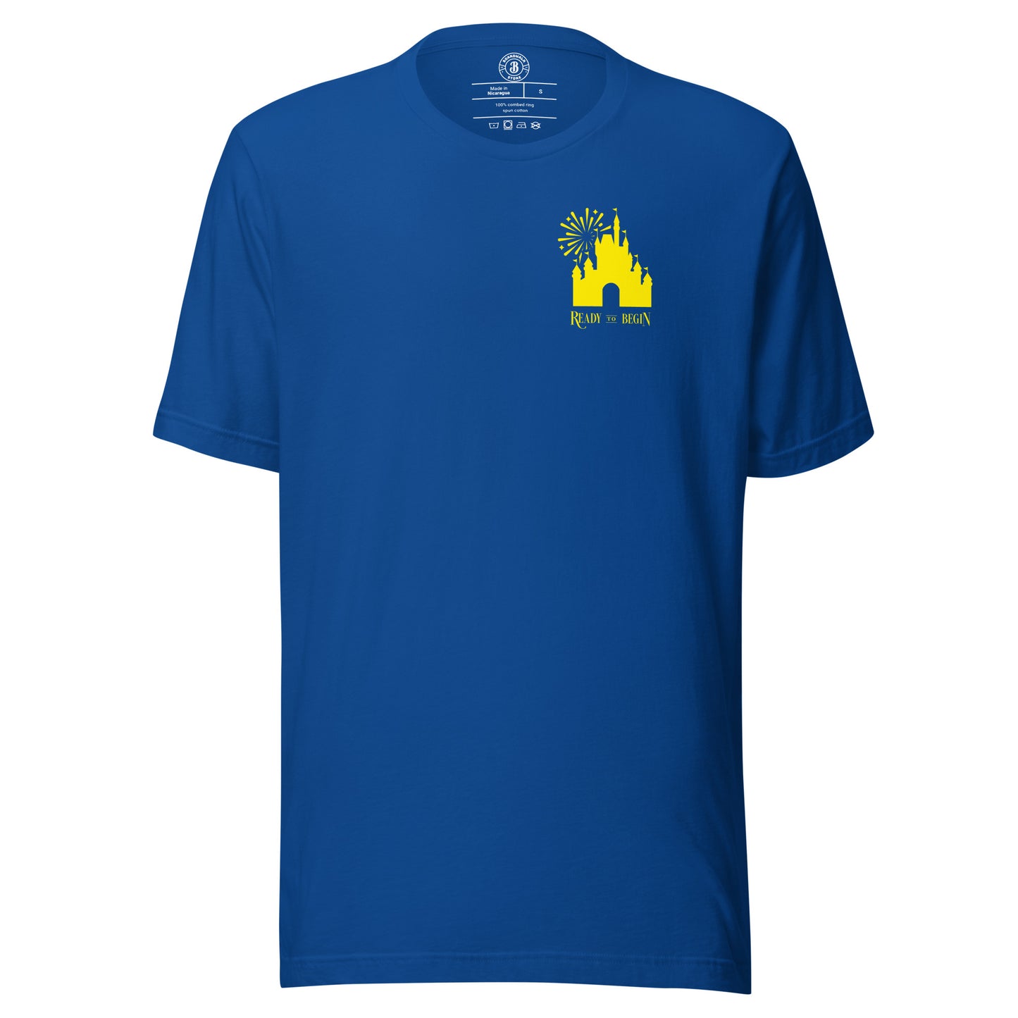 Ready to Begin Corner Style Tee (Yellow Castle)