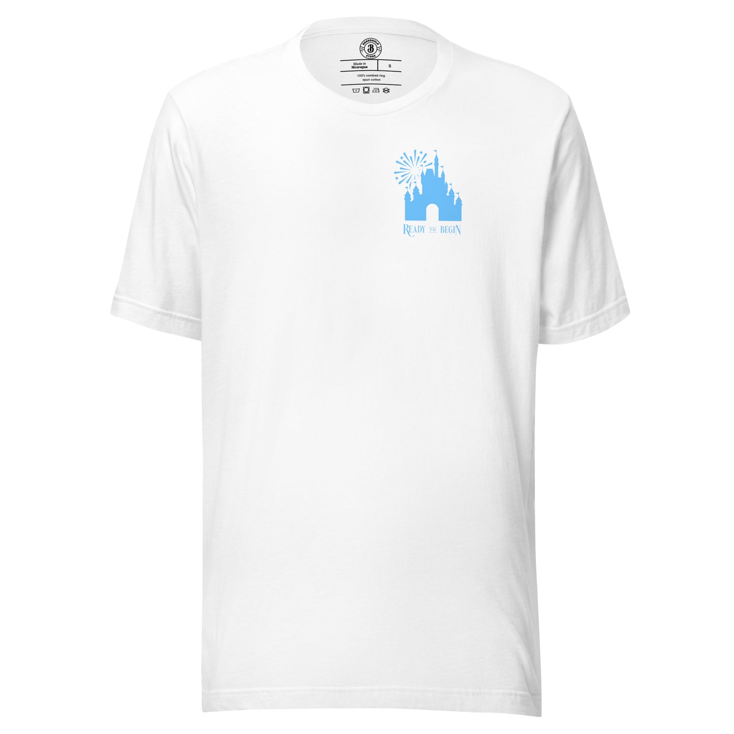 Ready to Begin Corner Style Tee (Blue Castle)